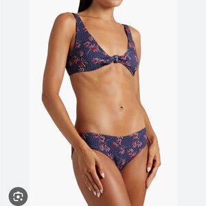 Eberjey Navy and Red Bikini Set